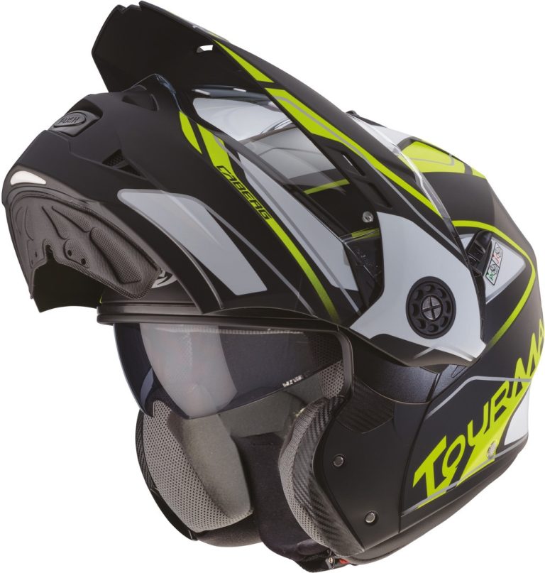 CABERG Casco Tourmax Marathon Negro/Blanco/Amarillo Fluor