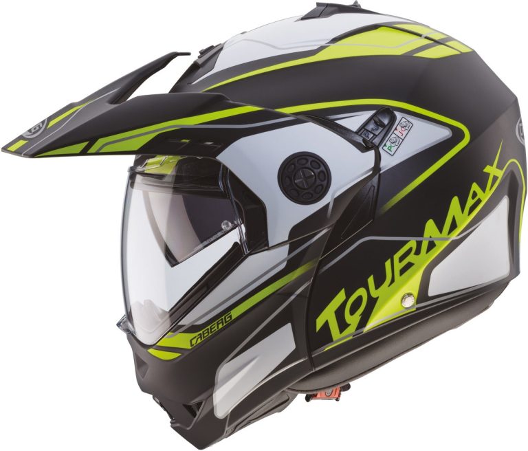 CABERG Casco Tourmax Marathon Negro/Blanco/Amarillo Fluor
