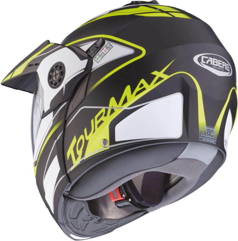 CABERG Casco Tourmax Marathon Negro/Blanco/Amarillo Fluor