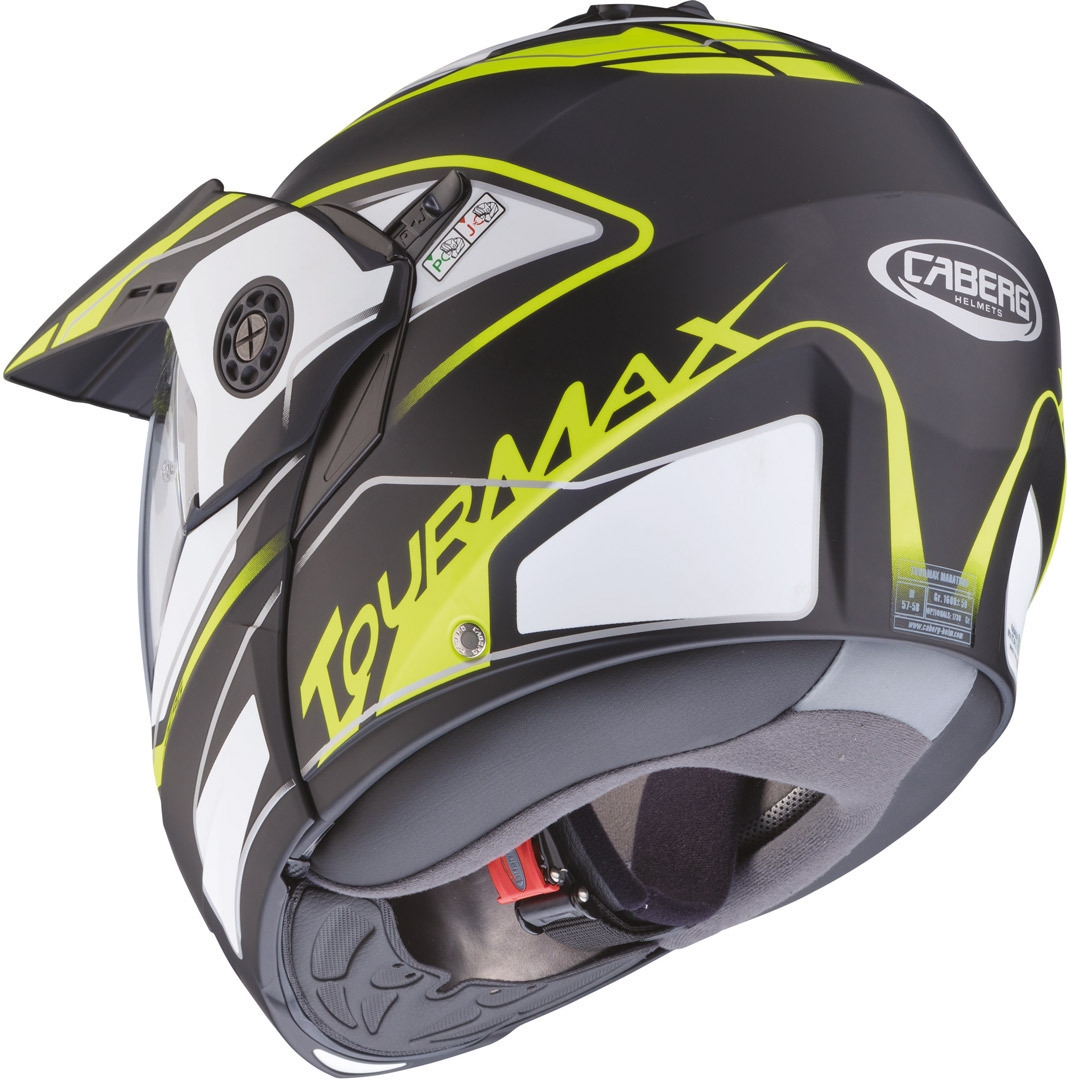 CABERG Casco Tourmax Marathon Negro/Blanco/Amarillo Fluor CABERG Casco Tourmax Marathon Negro/Blanco/Amarillo Fluor