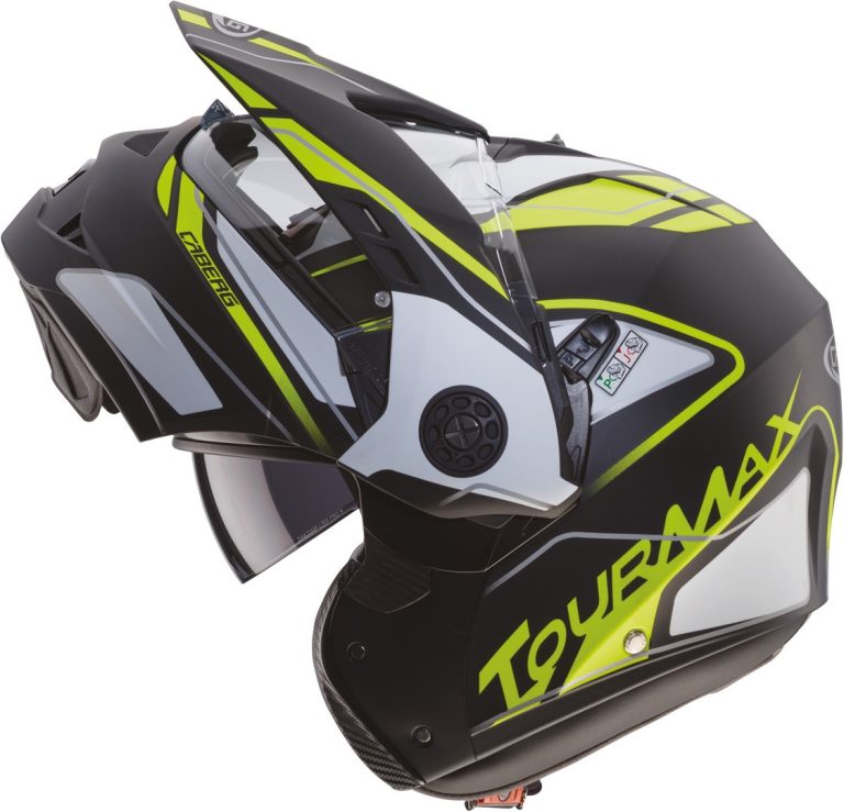 CABERG Casco Tourmax Marathon Negro/Blanco/Amarillo Fluor