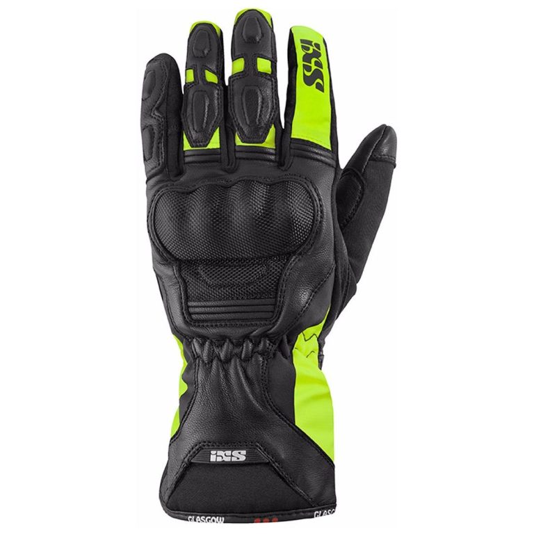 IXS Guantes Glasgow Negro/Amarillo Fluor