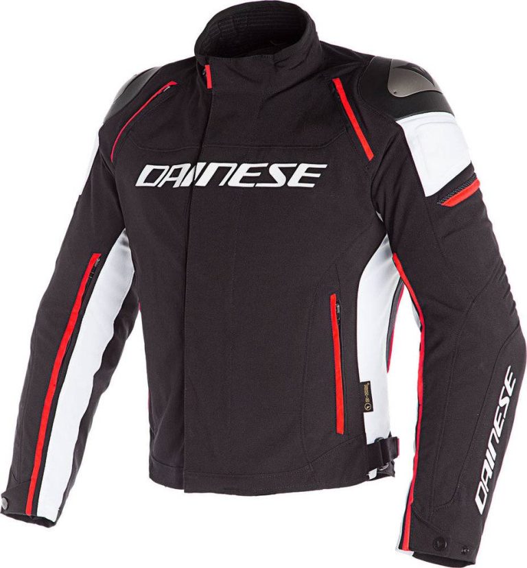 DAINESE Chaqueta Racing 3 D-Dry Negro/Blanco/Rojo Fluor