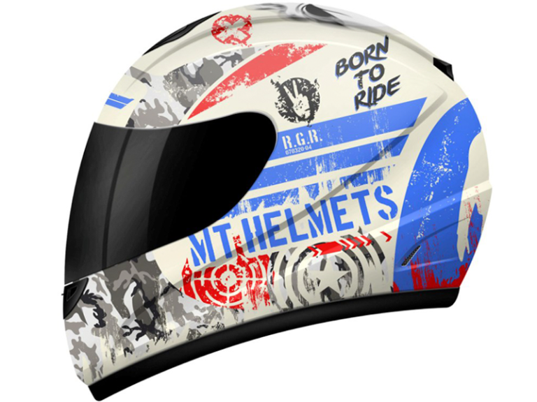 MT Casco Thunder Kid Sniper Blanco/Azul/Rojo