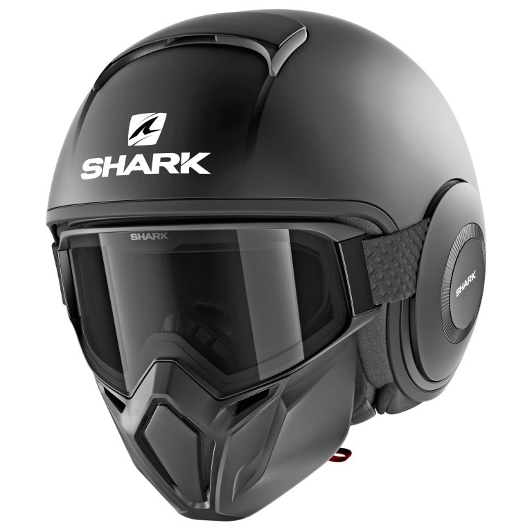 SHARK Casco Street-Drak Blank Negro Mate