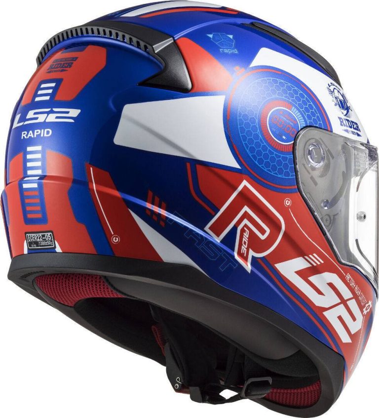 LS2 Casco FF353 Rapid Stratus Azul/Rojo/Blanco