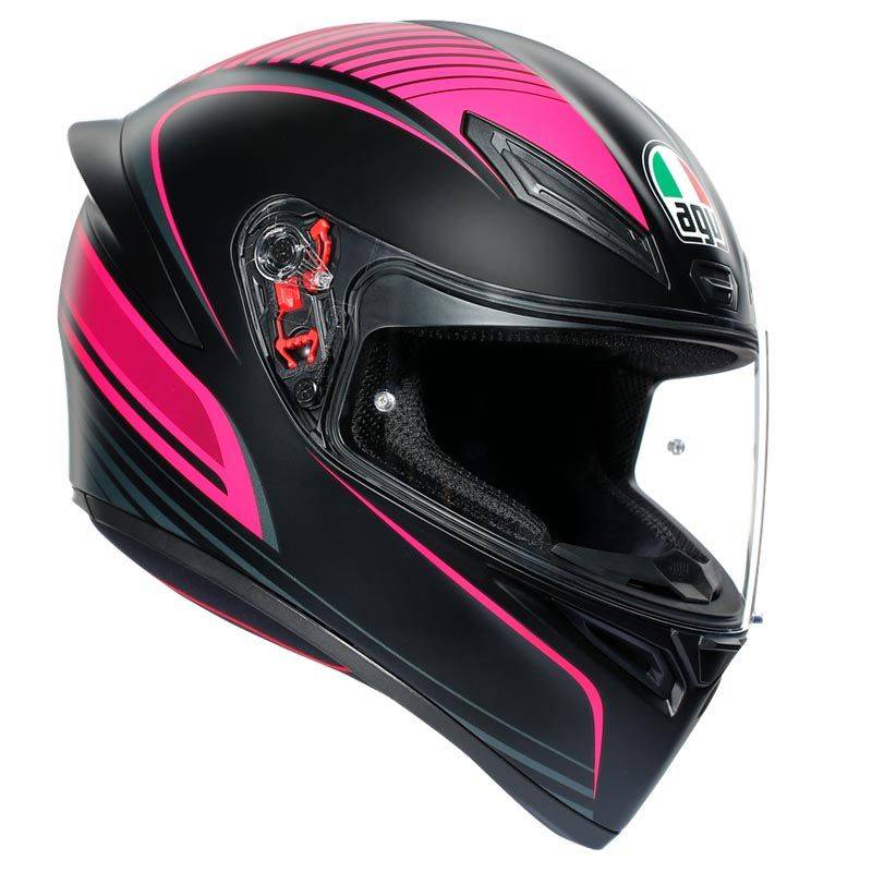 AGV Casco K1 Multi ECE2205 - Warmup Negro Mate/Rosa