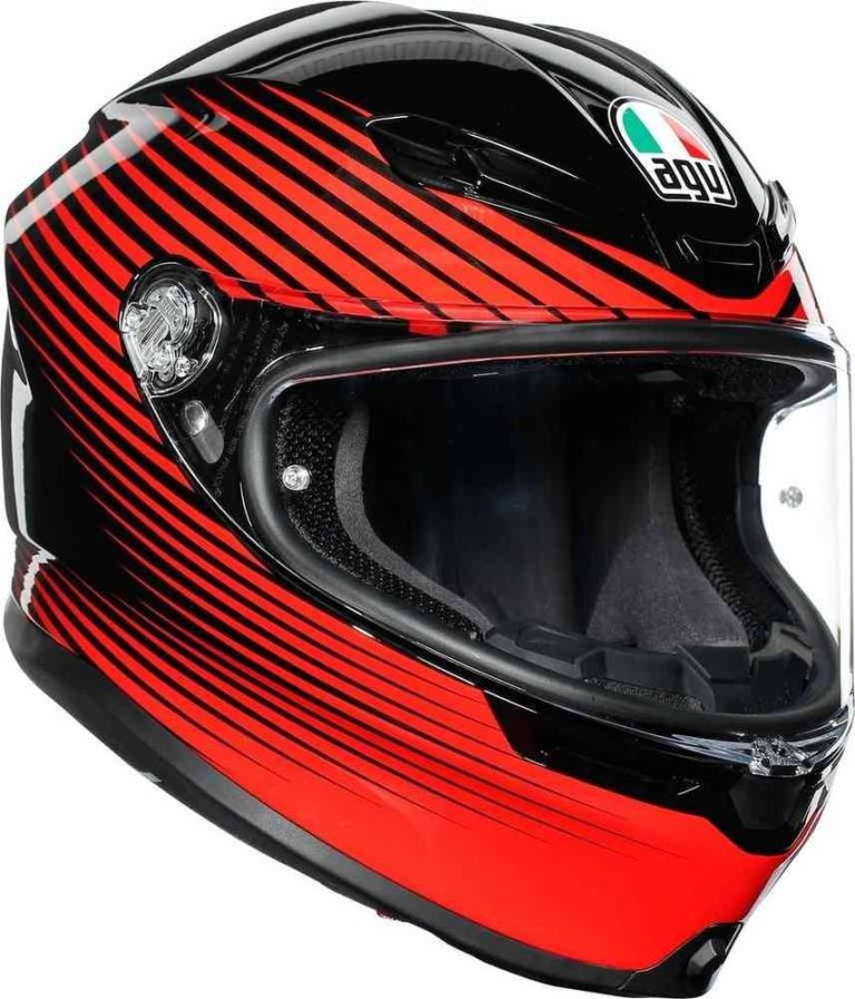 AGV Casco K6 E2205 Multi - Rush Negro/Rojo