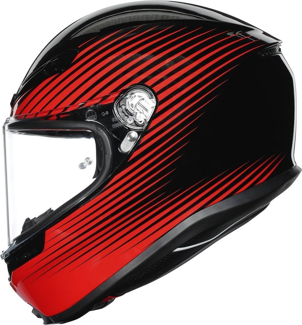 AGV Casco K6 E2205 Multi - Rush Negro/Rojo AGV Casco K6 E2205 Multi - Rush Negro/Rojo