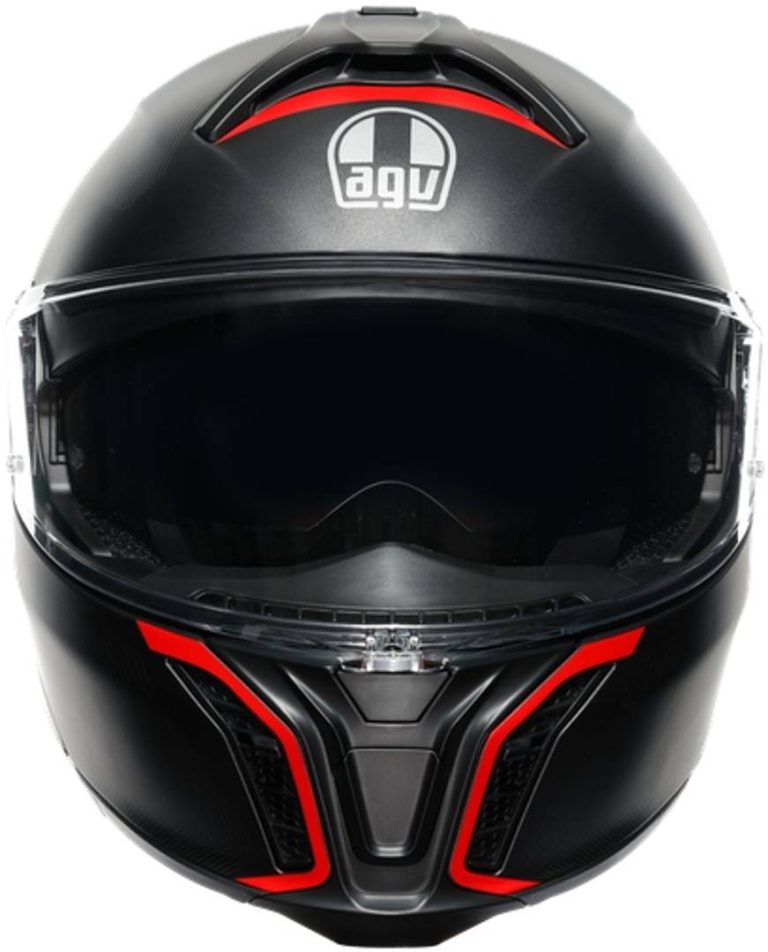 AGV Casco Tourmodular ECE2206 Multi - Frequency Gunmetal Mate/Rojo