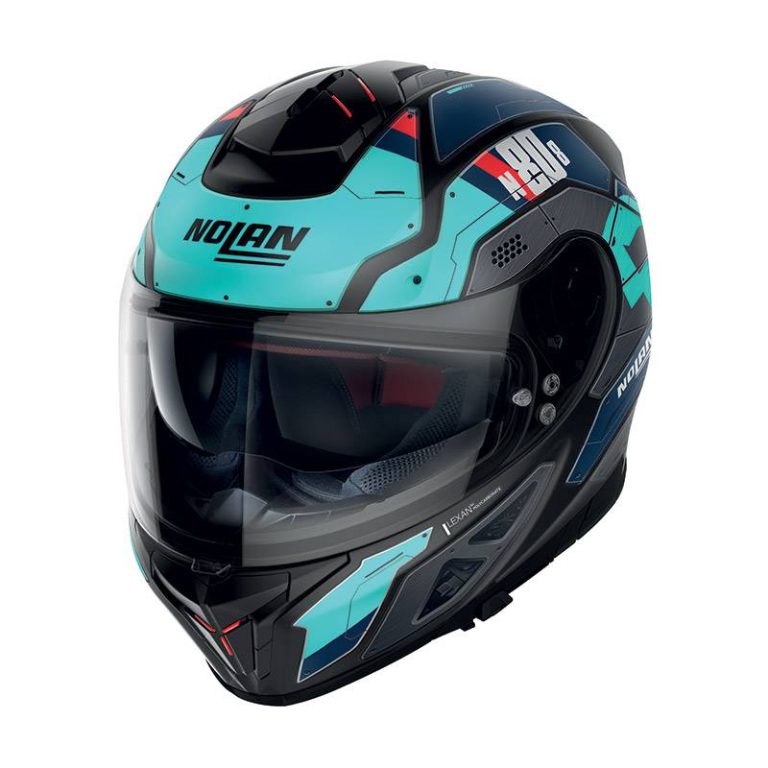 NOLAN Casco N80-8 Starscream N-Com Negro Mate/Azul/Azul claro (37)