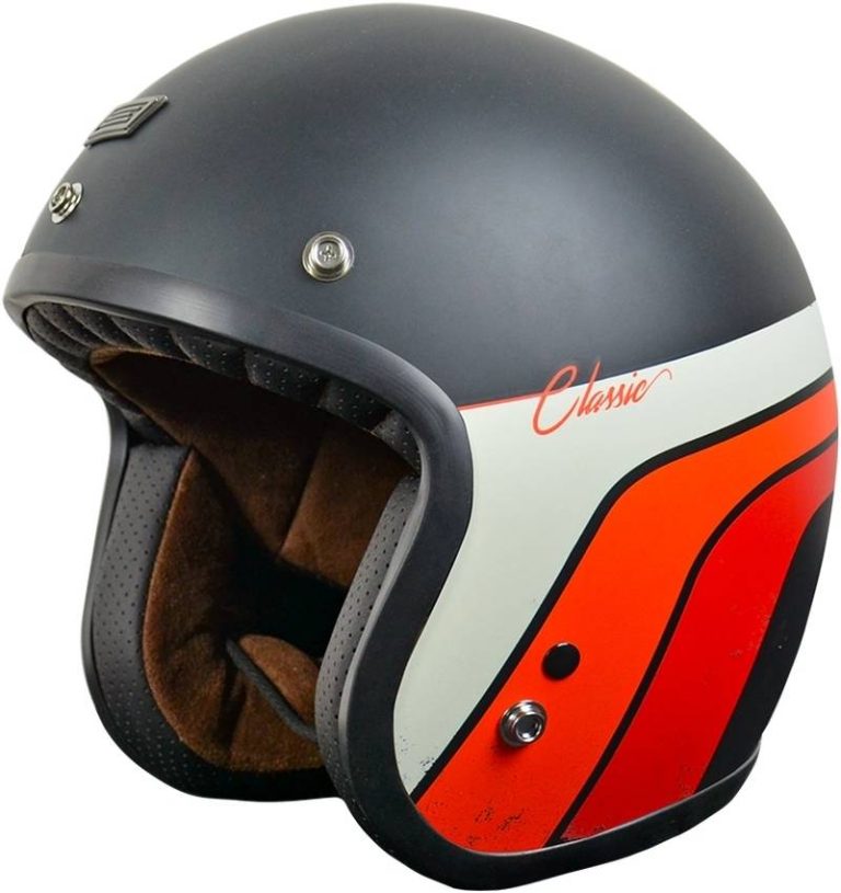 ORIGINE Casco Primo Classic Vintage Negro Mate/Rojo/Blanco