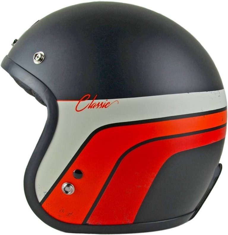 ORIGINE Casco Primo Classic Vintage Negro Mate/Rojo/Blanco