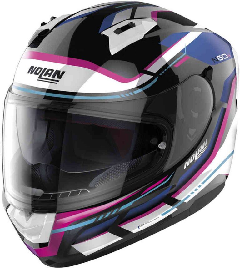 NOLAN Casco N60-6 Lancer Negro/Blanco/Azul/Morado (65)