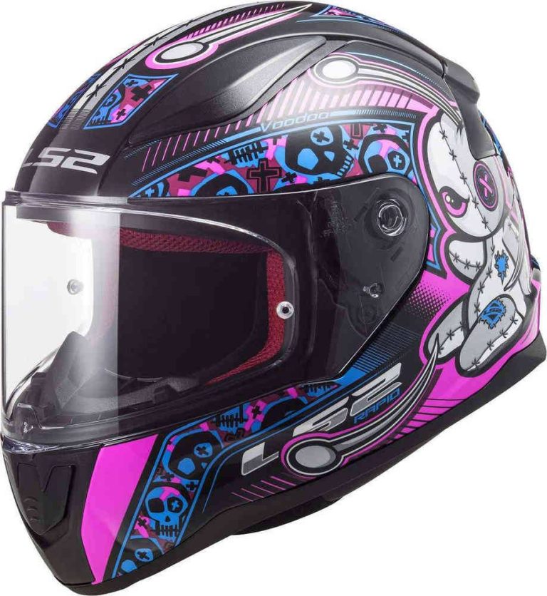 LS2 Casco Niño FF353J Rapid Mini Voodoo Negro/Rosa