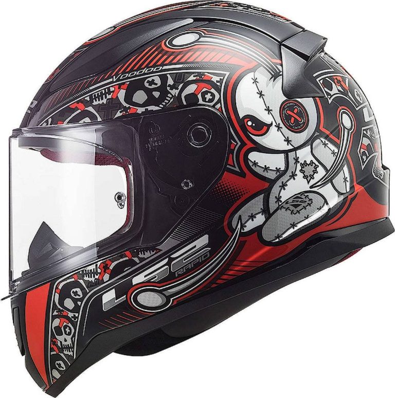 LS2 Casco Niño FF353J Rapid Mini Voodoo Negro/Rojo