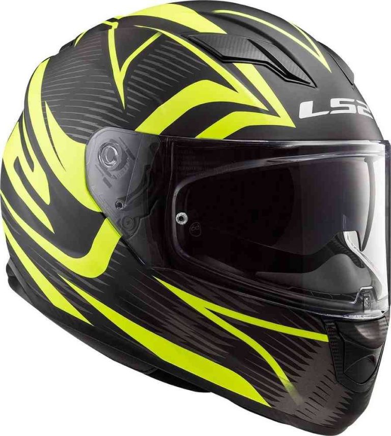 LS2 Casco FF320 Stream Evo Jink Negro Mate/Amarillo Fluor