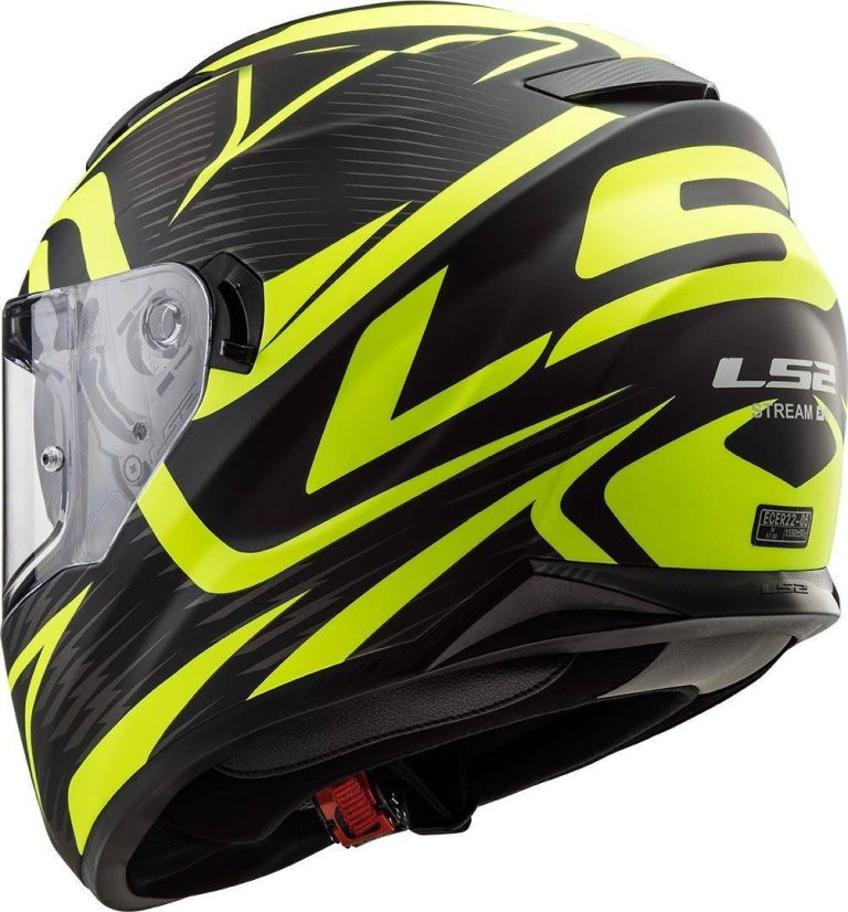 LS2 Casco FF320 Stream Evo Jink Negro Mate/Amarillo Fluor