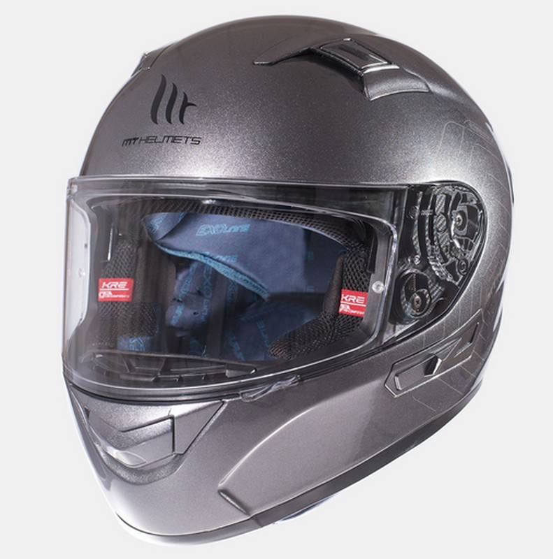 MT Casco KRE SV Solid Titanio