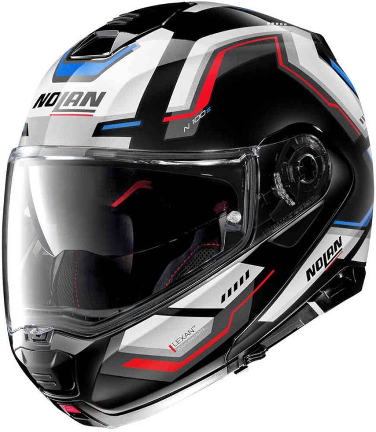 NOLAN Casco N100-5 Upwind N-Com Negro/Blanco/Rojo/Azul (63)