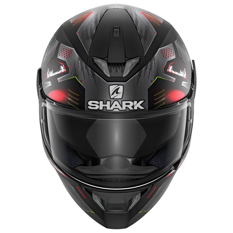 SHARK Casco Skwal 2 Venger Negro Mate/Gris/Rojo