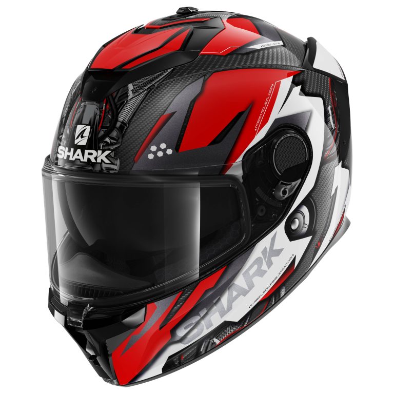 SHARK Casco Spartan GT Carbon Urikan Negro/Rojo/Blanco