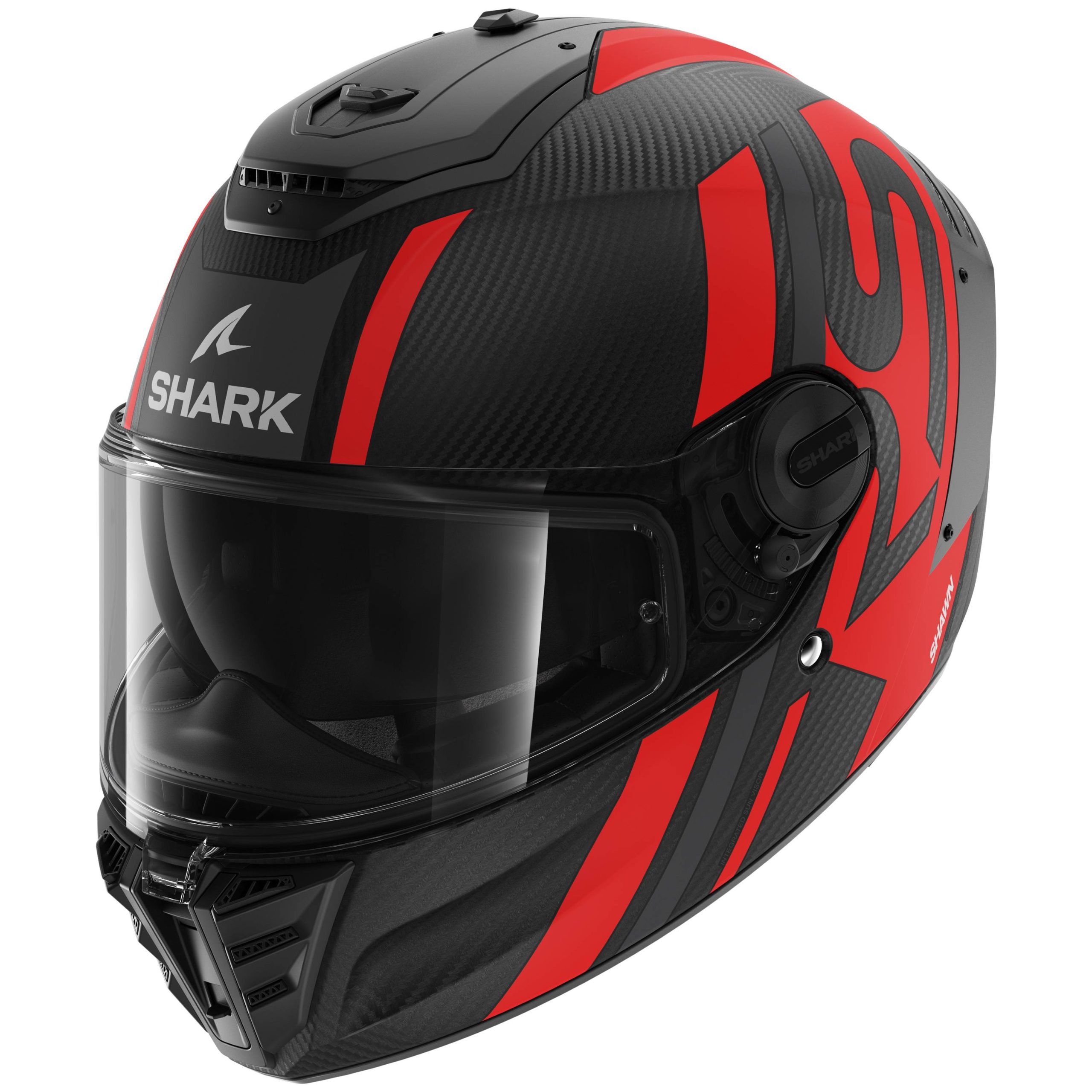 SHARK Casco Spartan RS Carbon Shawn Negro Mate/Rojo