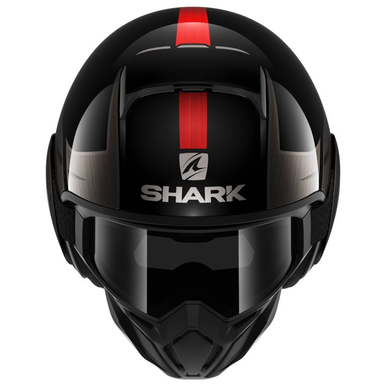 SHARK Casco Street-Drak Tribute RM Negro/Rojo