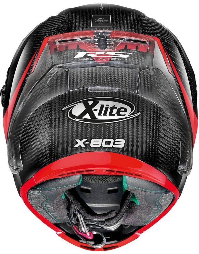 X-LITE Casco X-803 RS Ultra Carbon Hot Lap Negro/Rojo