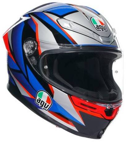 AGV Casco K6 S E2206 - Slashcut Negro/Azul/Rojo
