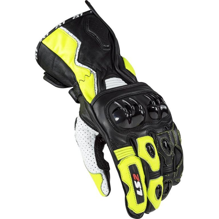 LS2 Guantes Swift Racing Negro/Amarillo Fluor
