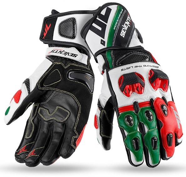 SEVENTY Guantes SD-R12 Negro/Blanco/Verde/Rojo