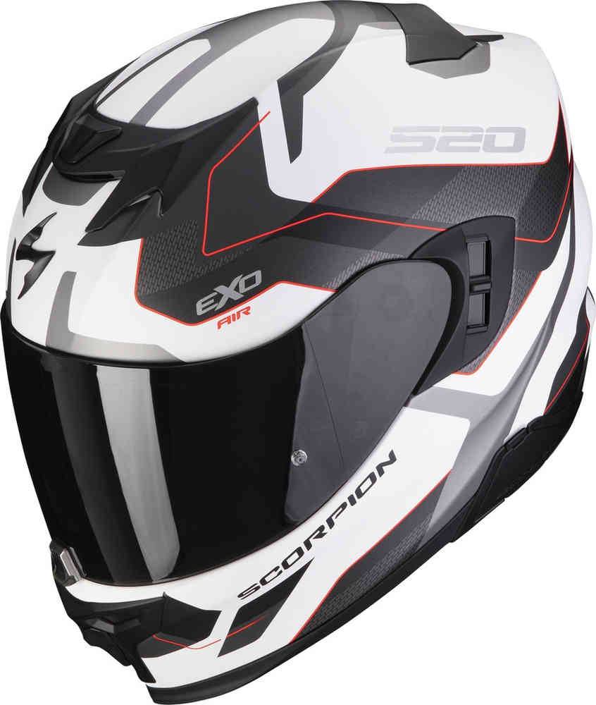 SCORPION Casco EXO-520 Evo Air Elan Blanco/Plata/Rojo