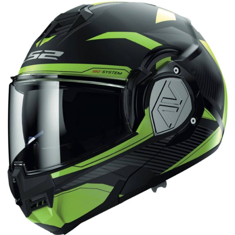 LS2 Casco FF906 Advant Revo Negro Mate/Amarillo Fluor