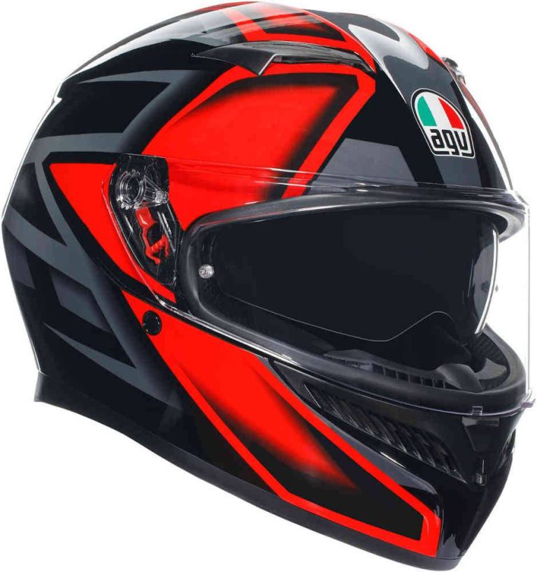 AGV Casco K3 E2206 - Compound Negro/Rojo
