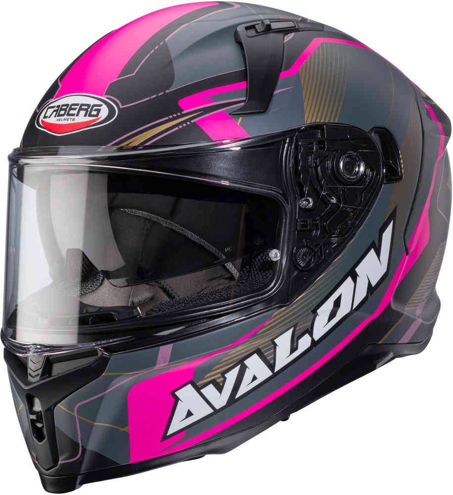 CABERG Casco Avalon X Optic Negro Mate/Gris/Fucsia