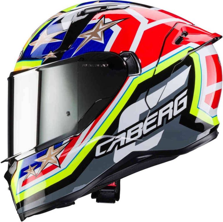 CABERG Casco Avalon X Track Negro/Amarillo Fluor/Rojo Fluor/Azul