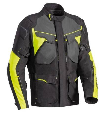 IXON Chaqueta Crosstour Negro/Amarillo Fluor