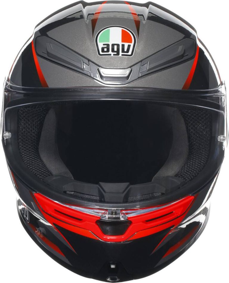 AGV Casco K6 S E2206 - Slashcut Negro/Gris/Rojo