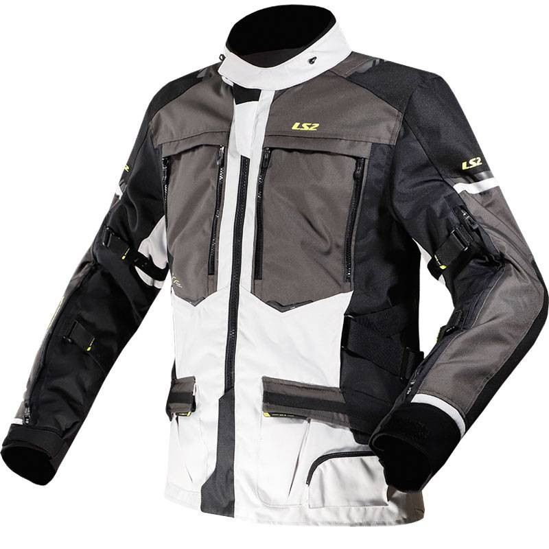 LS2 Chaqueta Norway Negro/Gris/Amarillo Fluor