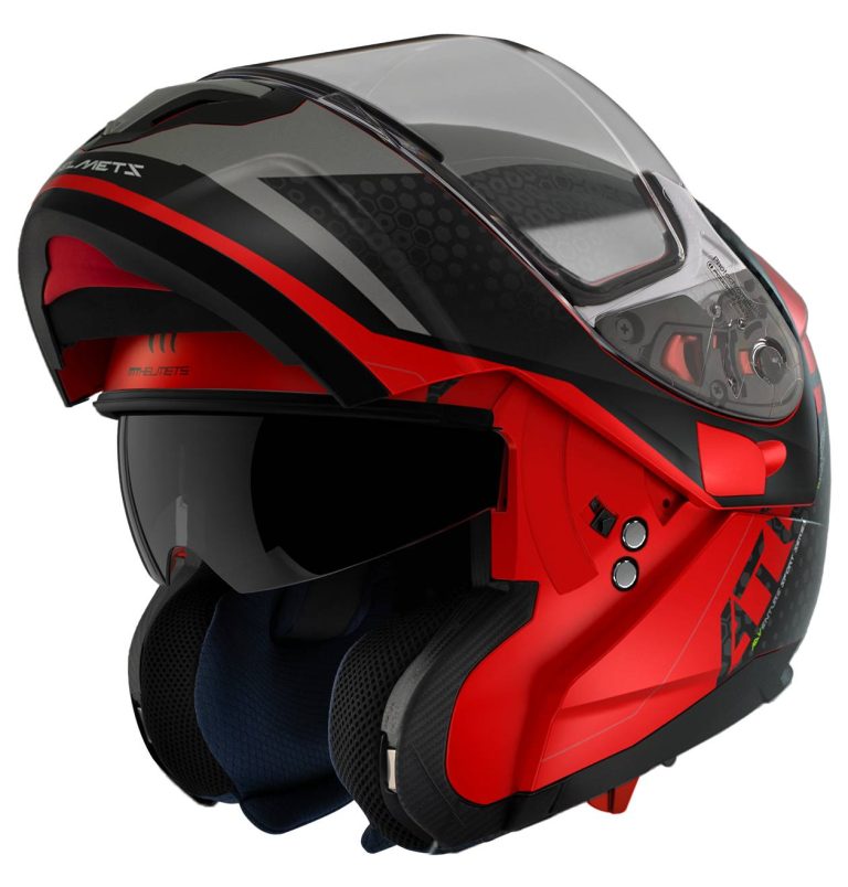 MT Casco Atom SV Adventure Rojo/Negro Mate (A5)
