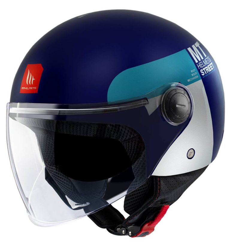 MT Casco Street Inboard Azul/Blanco Mate (C7)