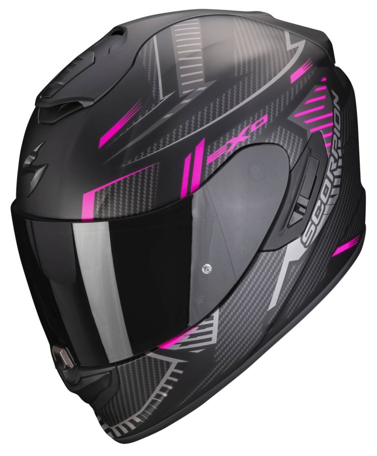 SCORPION Casco EXO-1400 Evo Air Shell Negro/Rosa