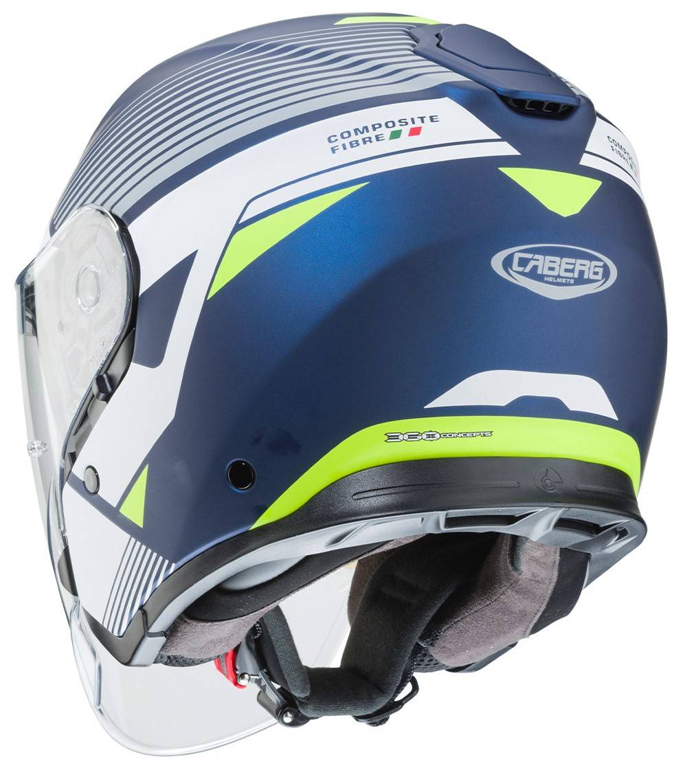CABERG Casco Flyon Rio Azul Yamaha/Blanco/Amarillo Fluor/Plata CABERG Casco Flyon Rio Azul Yamaha/Blanco/Amarillo Fluor/Plata