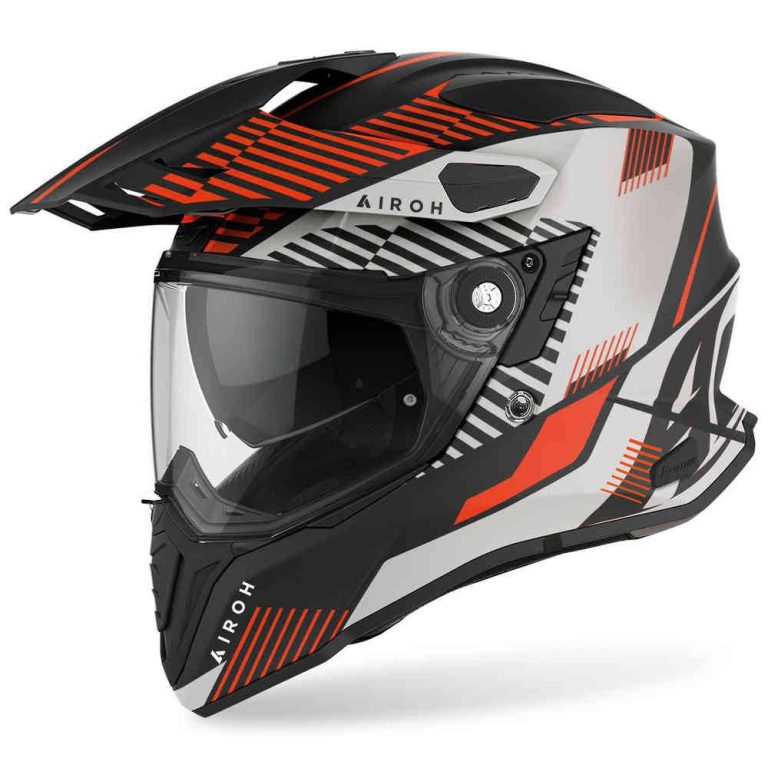 AIROH Casco Commander Boost Negro Mate/Naranja/Blanco