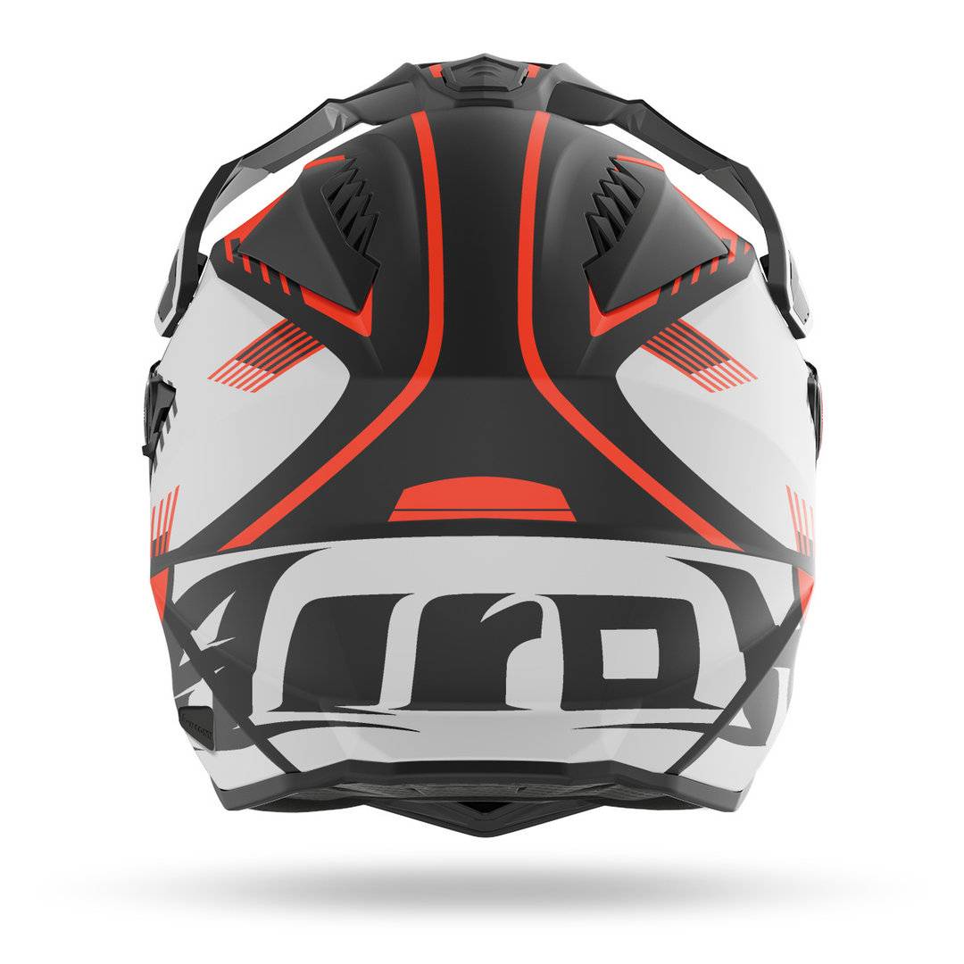 AIROH Casco Commander Boost Negro Mate/Naranja/Blanco