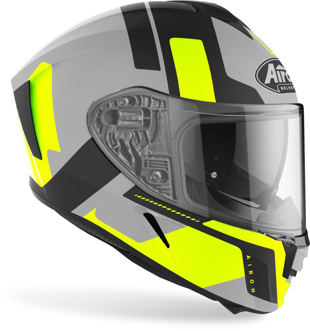 AIROH Casco Spark Shogun Gris Mate/Negro/Amarillo