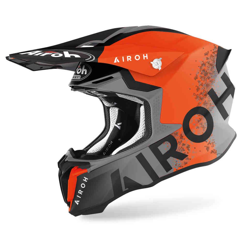 AIROH Casco Twist 2.0 Bit Naranja Mate/Gris/Negro