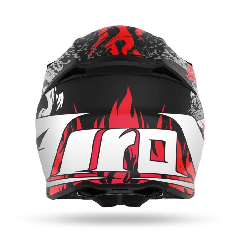 AIROH Casco Twist 2.0 Hell Negro Mate/Rojo/Blanco