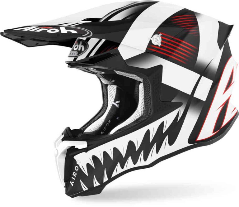 AIROH Casco Twist 2.0 Mask Negro Mate/Blanco/Rojo
